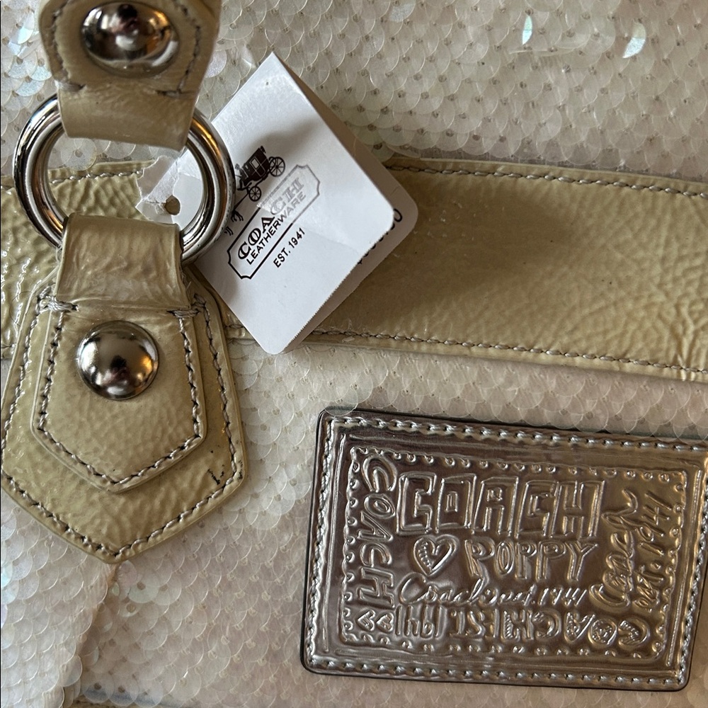 Coach NWT Poppy Sequined Spotlight Limited EditionTote Bag 16304